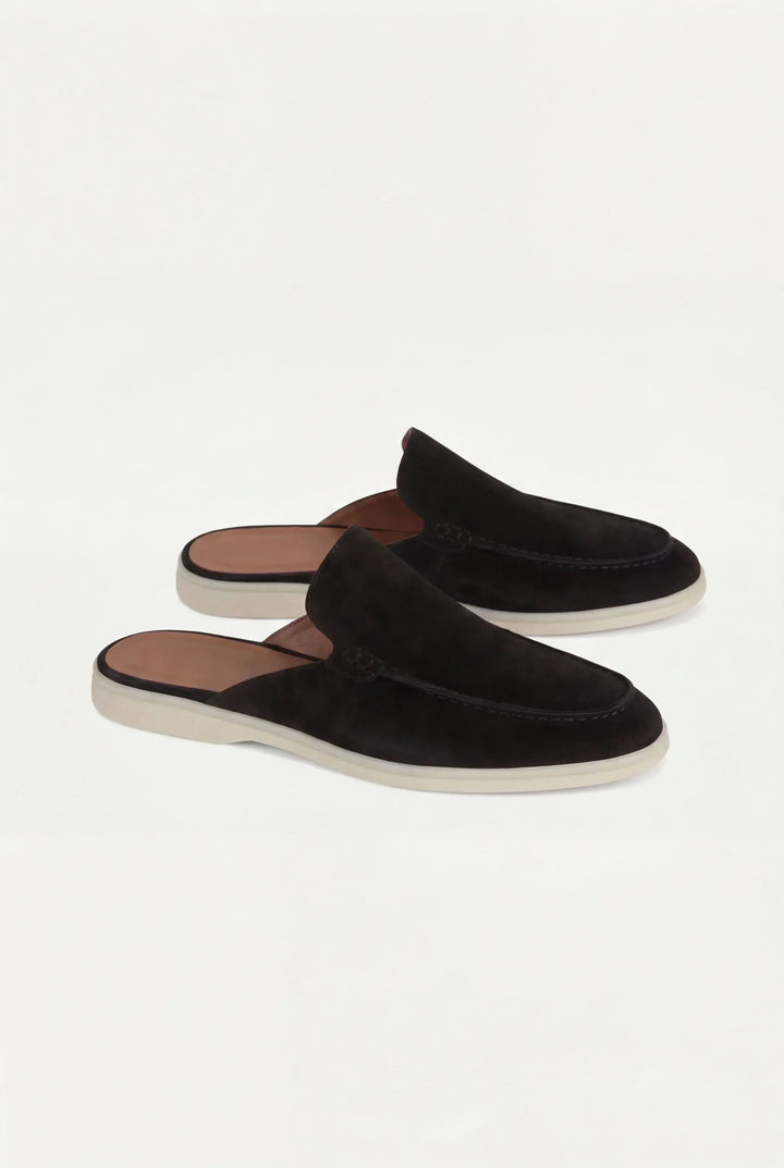 Warren | Black Suede Yacht Mule