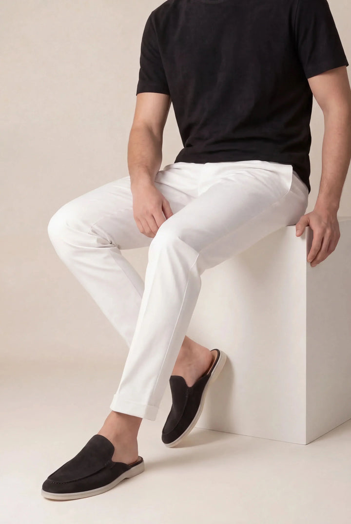 Warren | Black Suede Yacht Mule