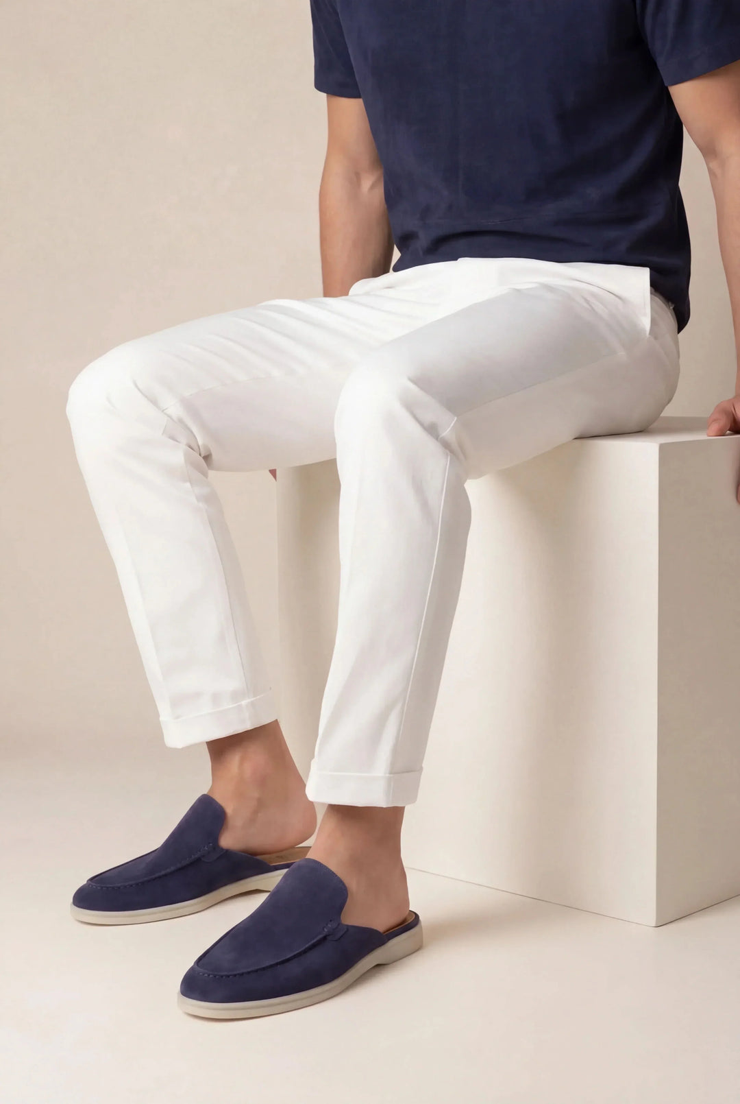Will | Navy Suede Yacht Mule