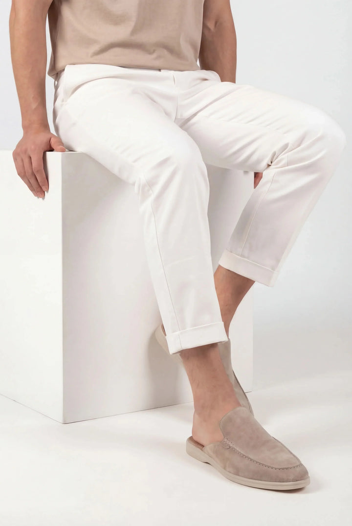 Victor | Beige Suede Yacht Mule