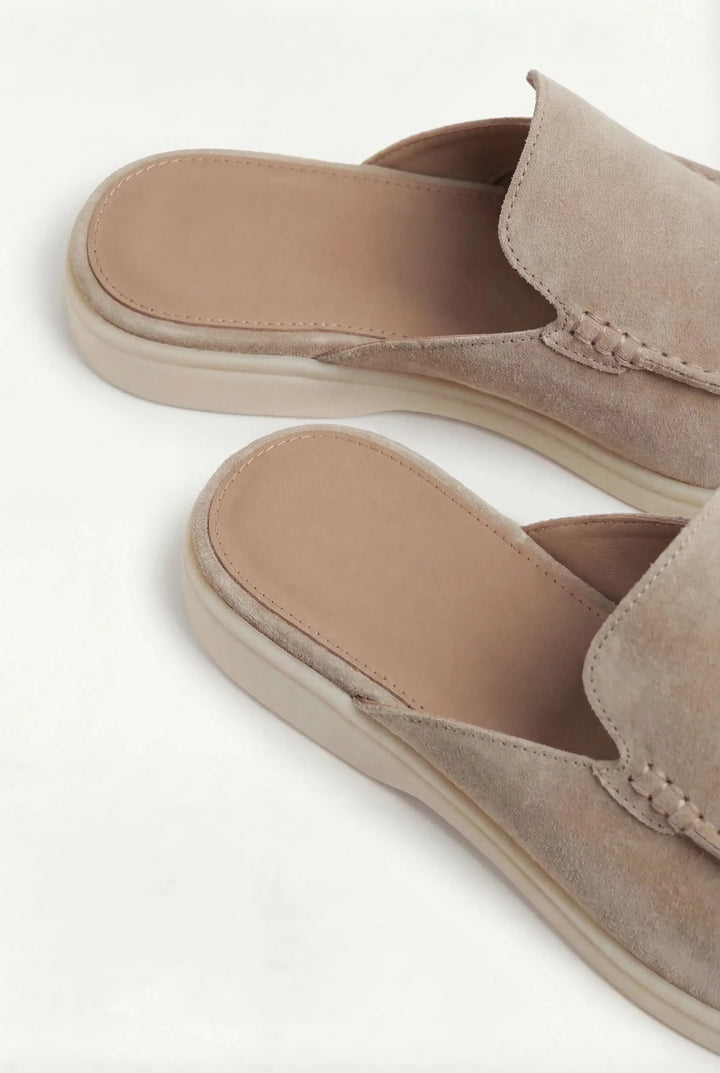Victor | Beige Suede Yacht Mule
