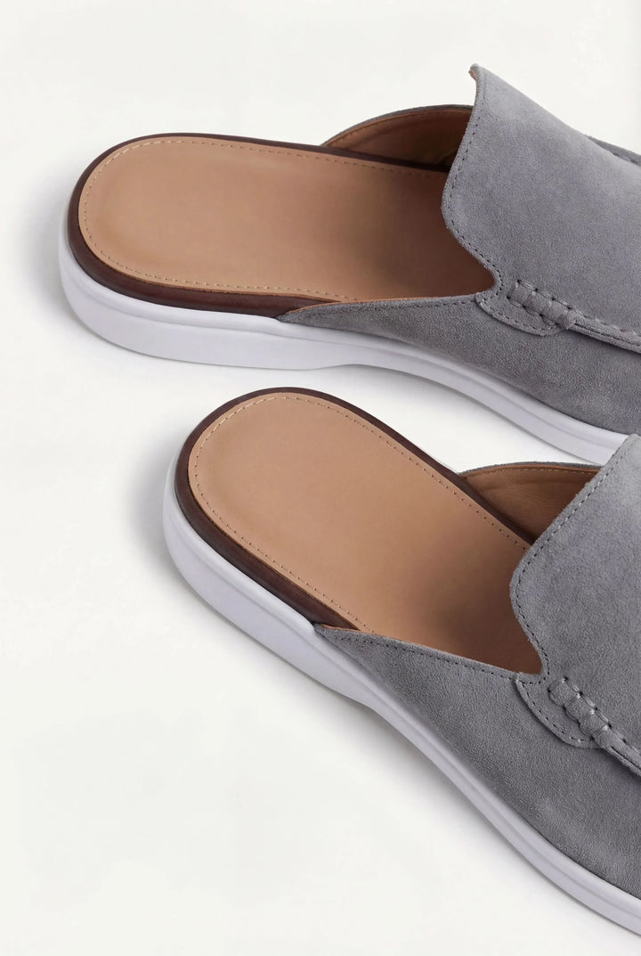 Winston | Grey Suede Yacht Mule