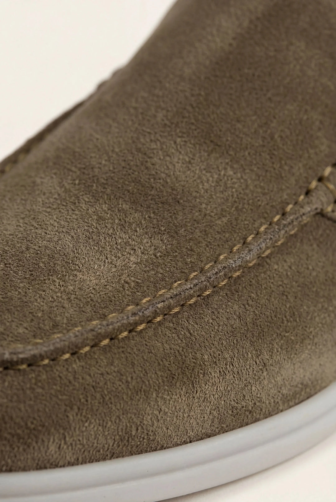 Angus | Olive-Coloured Suede Yacht Mule