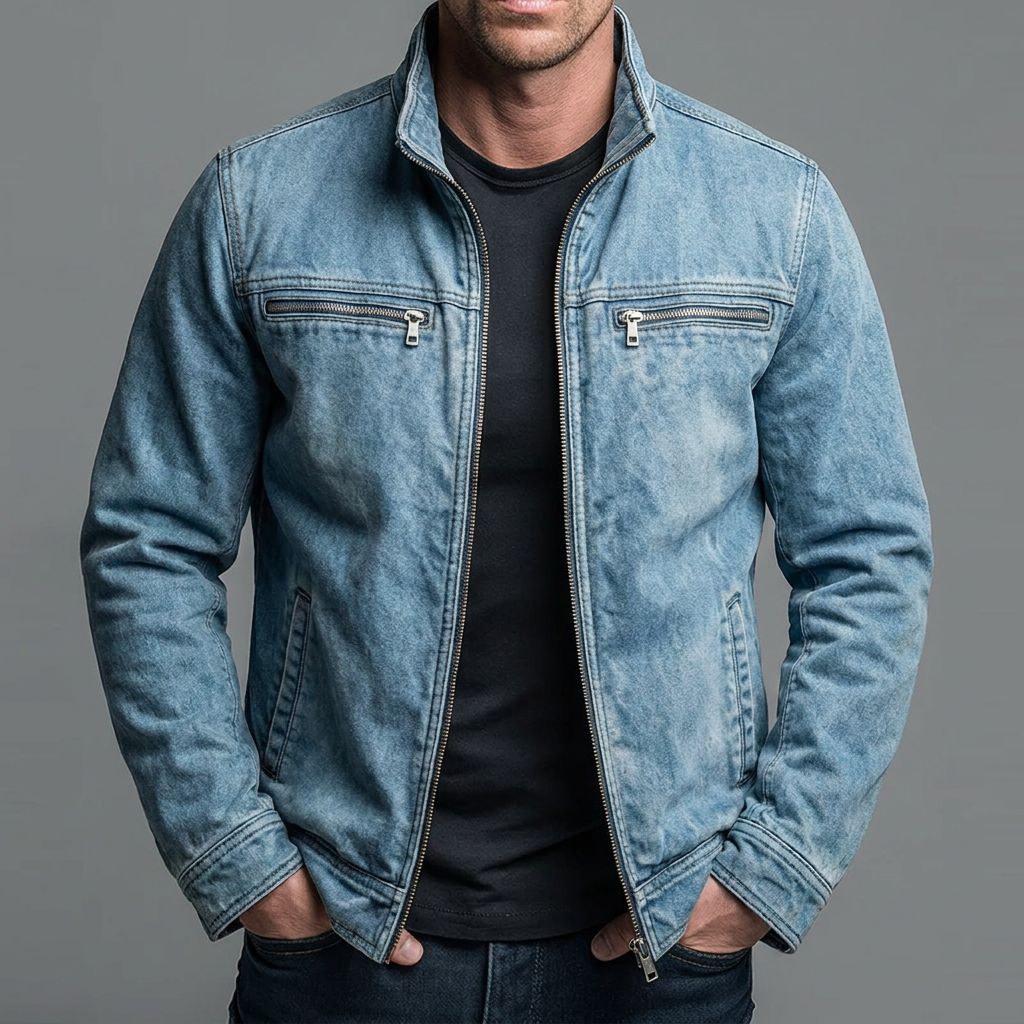 Patrick | Vintage Cotton Jacket with a Zip Fastening