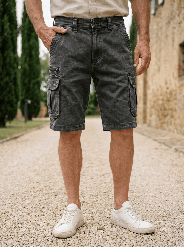 Hugh | Functional Denim Cargo Shorts