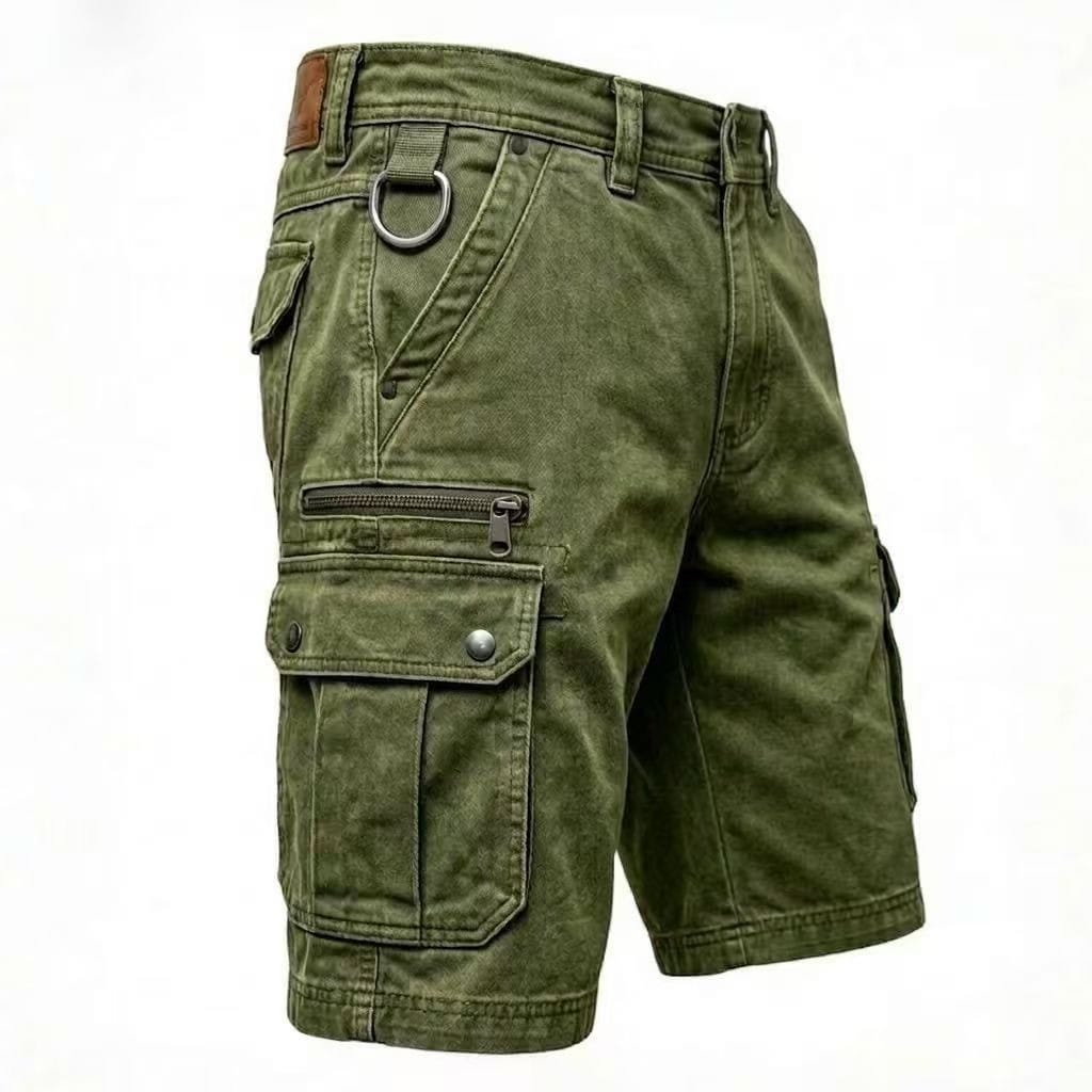 Hugh | Functional Denim Cargo Shorts
