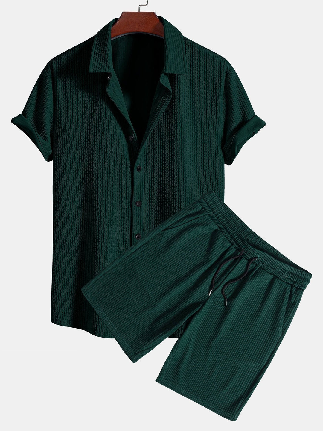 Noah | Textured Summer Shirt & Shorts Set