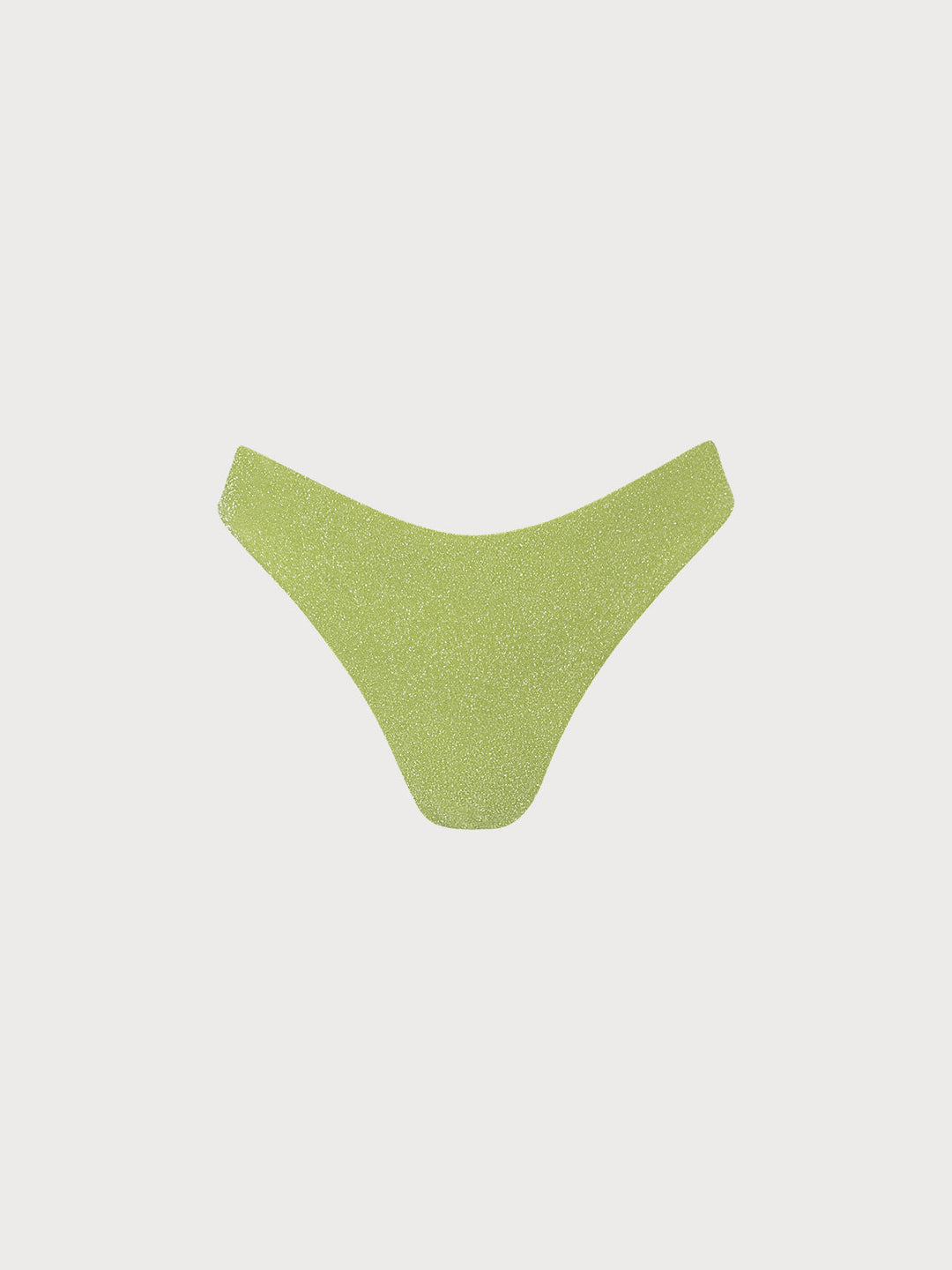 Light Green Solid Lurex Bikini Bottom