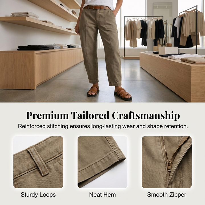 Nevaeh | High-Waist Tapered Utility Pants
