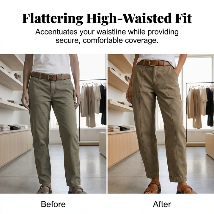 Nevaeh | High-Waist Tapered Utility Pants