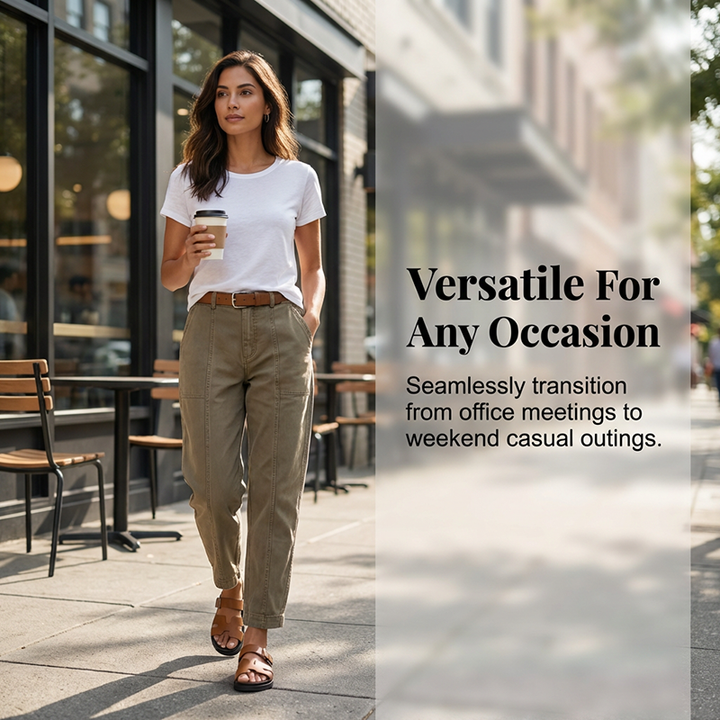 Nevaeh | High-Waist Tapered Utility Pants