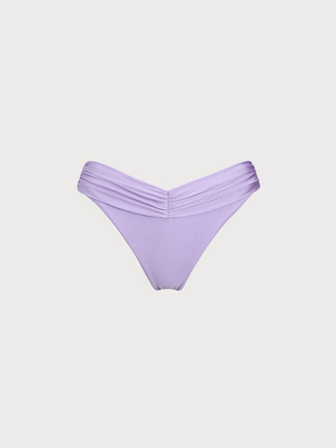 Purple  Ruched Bikini Bottom